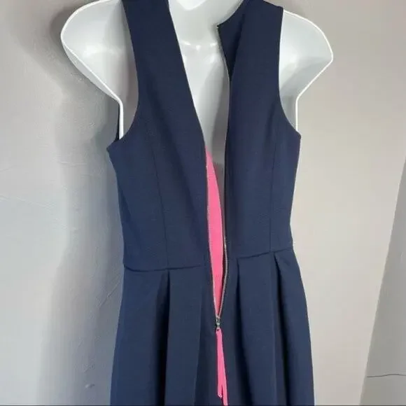 REBECCA TAYLOR Dress Womens Size 2 Fit & Flare Feminine Nautical Party Holiday - Picture 7 of 9